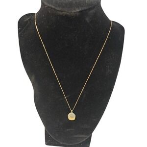 10k Yellow Gold  Cupcake  Pendant Necklace 22 Inch Chain Whimsical Jewelry